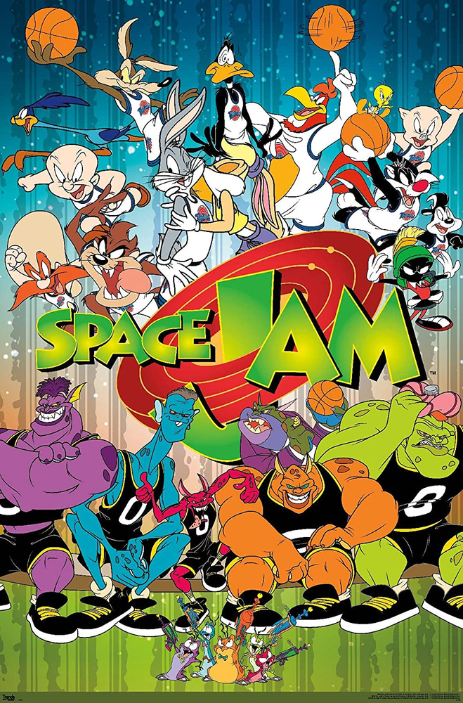 90s Classic Space Jam Poster 22x34 Michael Jordan Basketball Wall Art