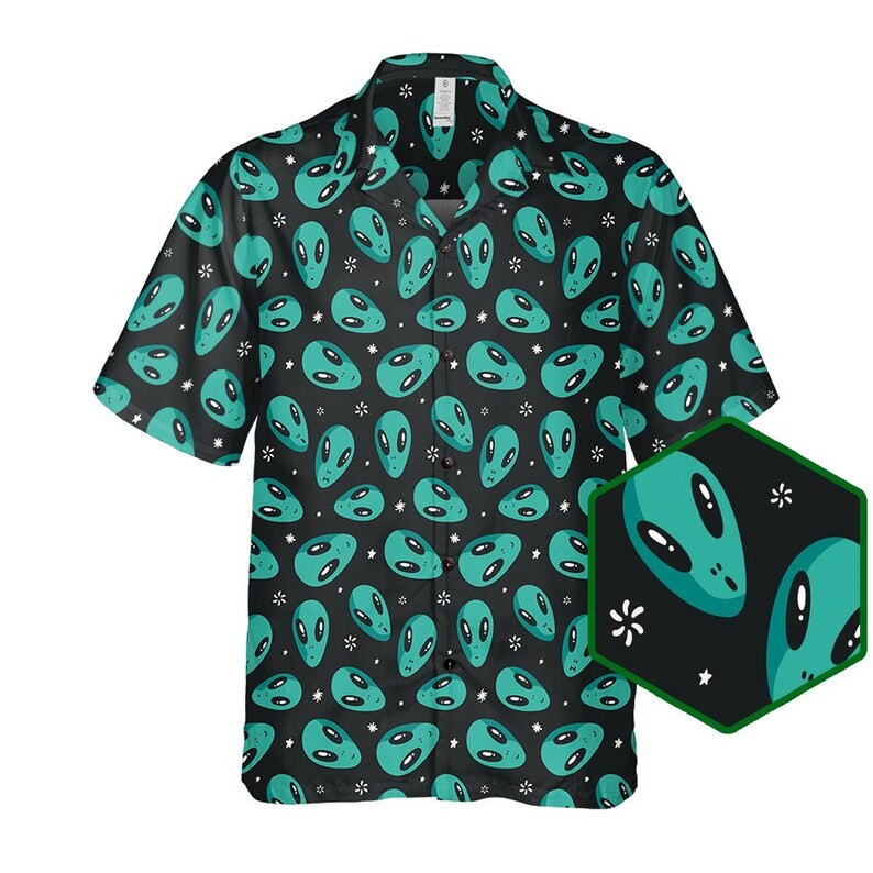 Funny Alien UFO Space Hawaiian Shirt