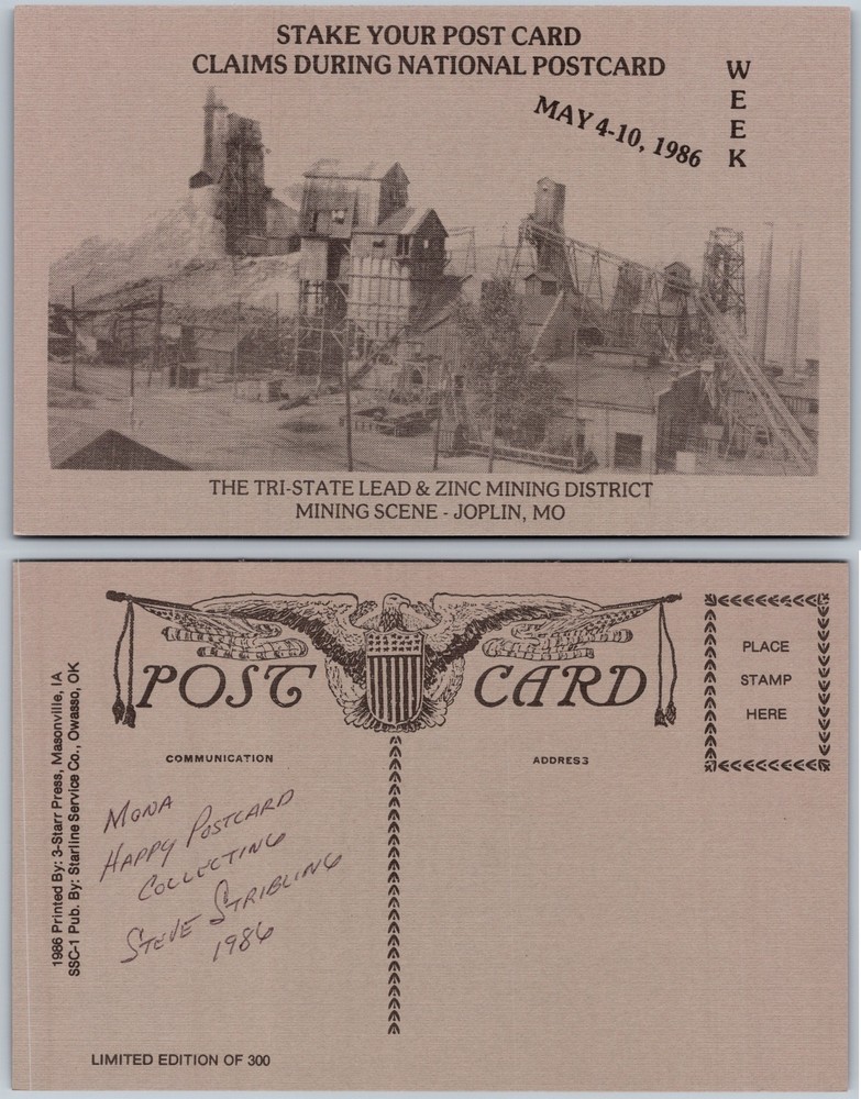 Tri State Lead And Zinc Mining District Joplin MO Postcard