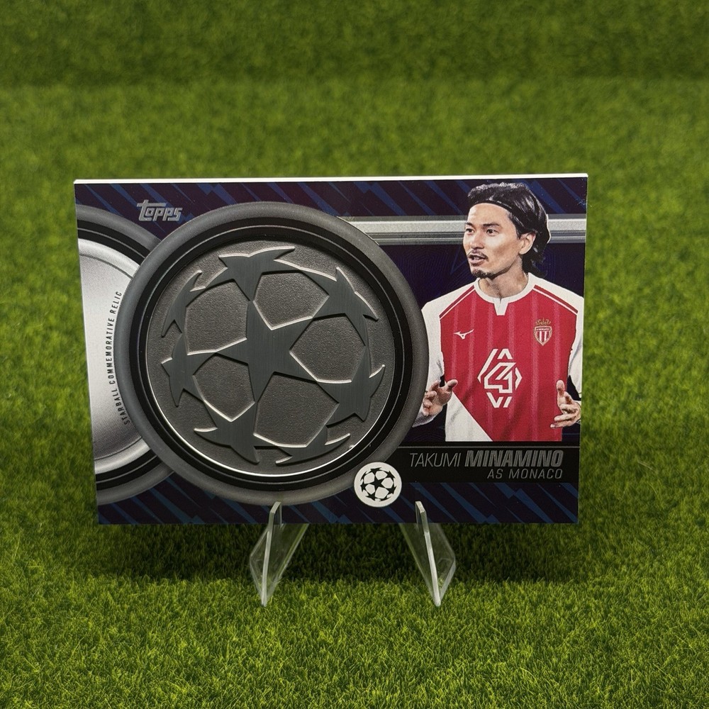 2025-26 Topps UEFA Takumi Minamino Starball Commemorative Relic AS Monaco