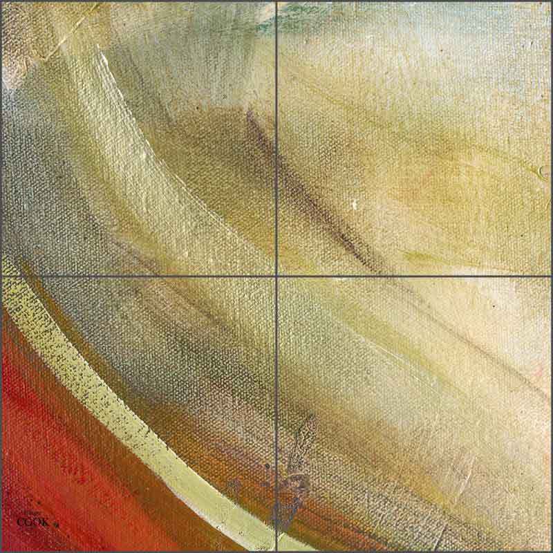 Abstract Tile Backsplash Ginger Cook Art Ceramic Mural GCS070