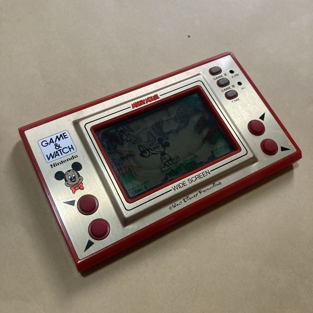 Nintendo Game & Watch Mickey Mouse MC-25 Wide Screen Tested Working Vintage JP