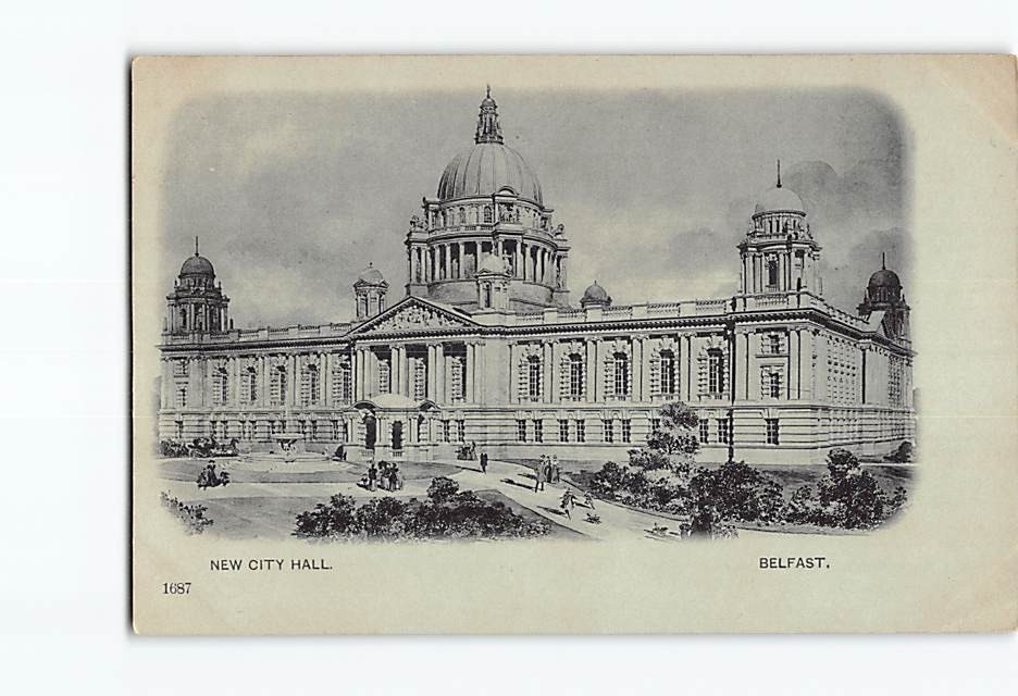 Postcard New City Hall Belfast Northern Ireland Vintage UK Architecture