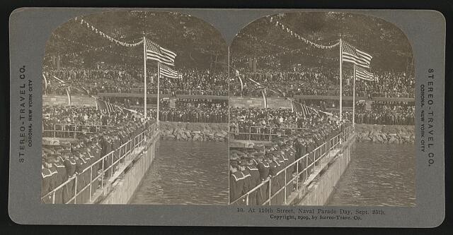 Photo:New York City 110th Street Naval Parade Day 1909 Stereo View
