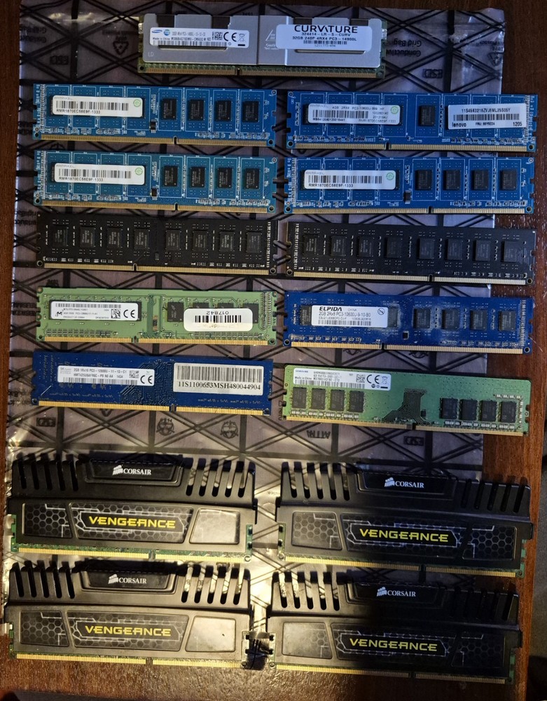 Mixed RAM Lot (92GB) - Corsair Vengeance, DDR4 & DDR3 Desktop, Server LRDIMM