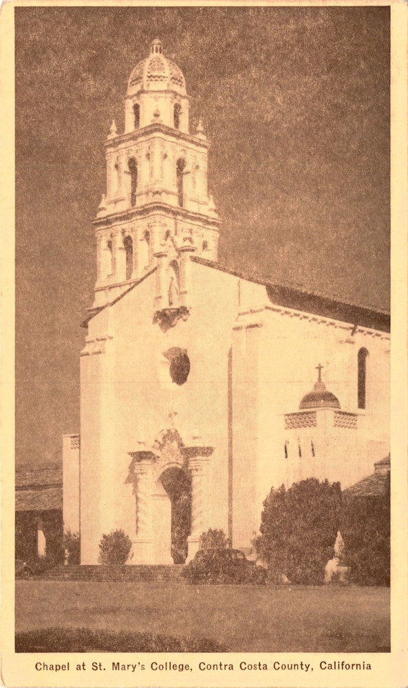 Chapel, St. Mary's College, Contra Costa County, California, M. L. Postcard