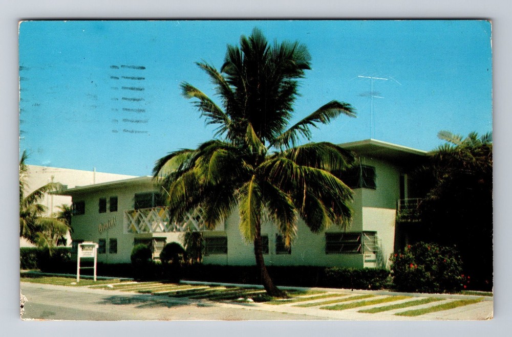 Ft Lauderdale FL-Florida Bimini Apartments Vintage c1957 Postcard