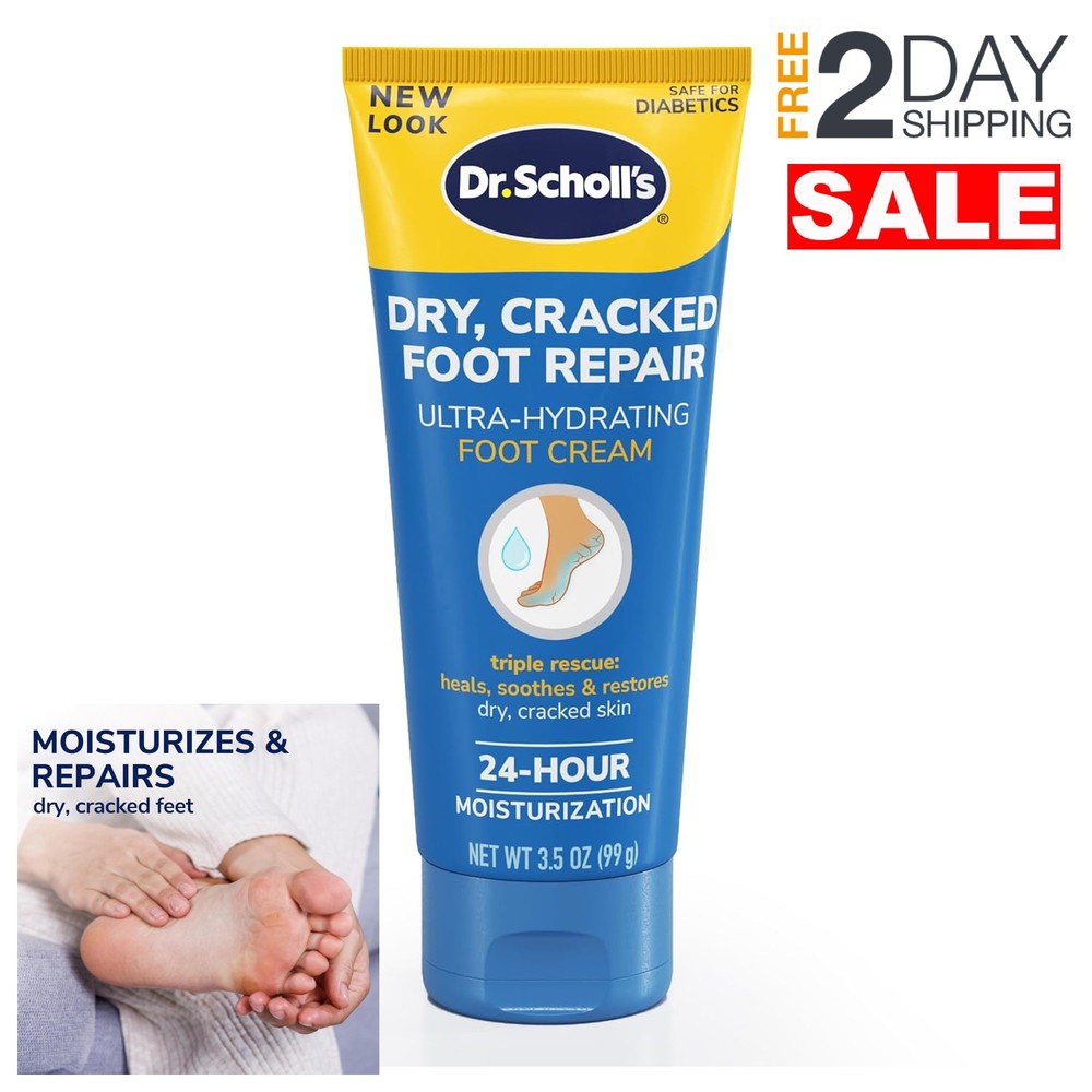 Foot Cream Moisturizer 3.5 oz For Dry Cracked Heels and Feet With 25% Urea Salt