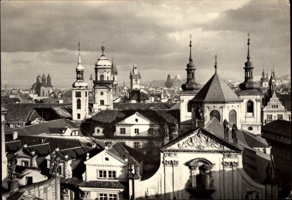 RPPC Prague Czech Republic view vintage postcard c860
