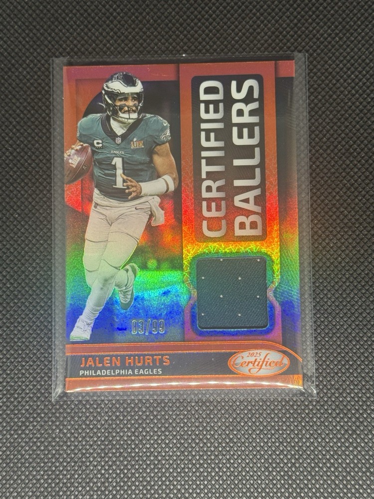 2025 Panini Certified - Certified Ballers Mirror Jalen Hurts #CBM-JHS Orange /99