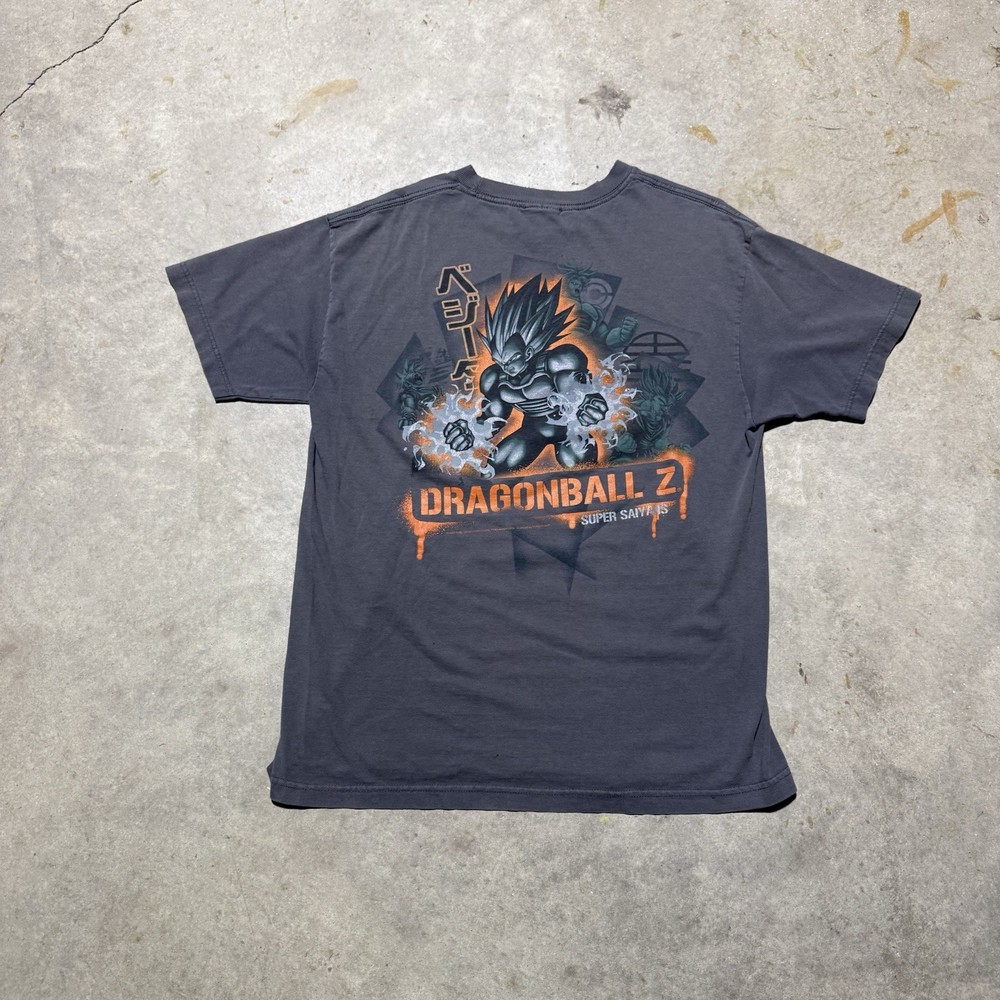 Vintage Y2K 2002 Dragon Ball Z Vegeta Super Saiyan Graphic T Shirt Size Large