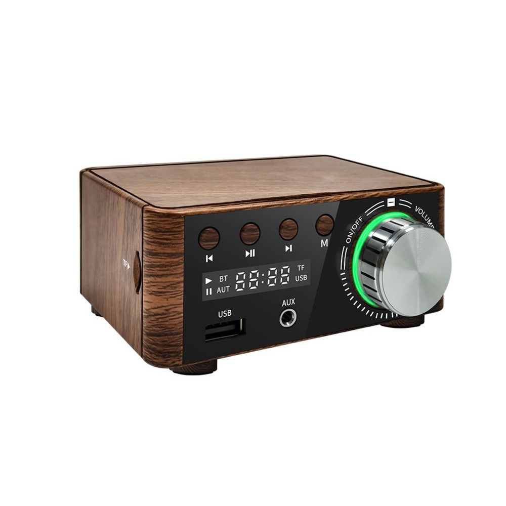 DC 9V-24V 80W+80W Bluetooth 5.0 Class D Stereo HiFi Mini Audio Amplifier wr