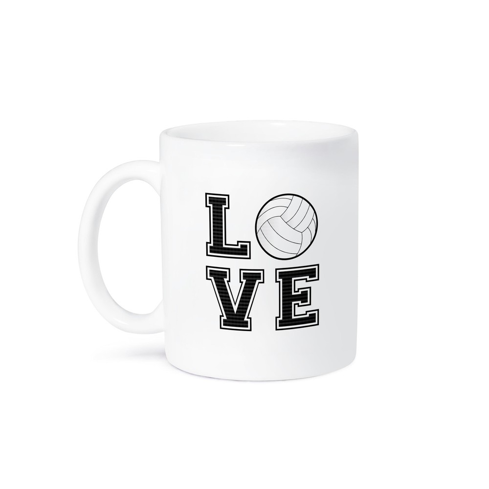 3D Rose Love Volleyball Print Mug