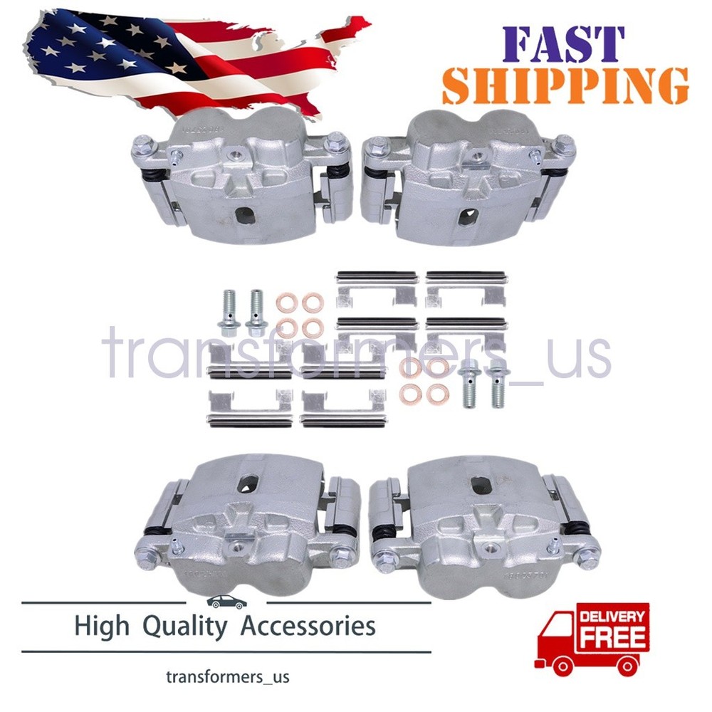 2 Pair Front & Rear Brake Calipers w/ Bracket For 2003-08 GMC Safari Savana 1500