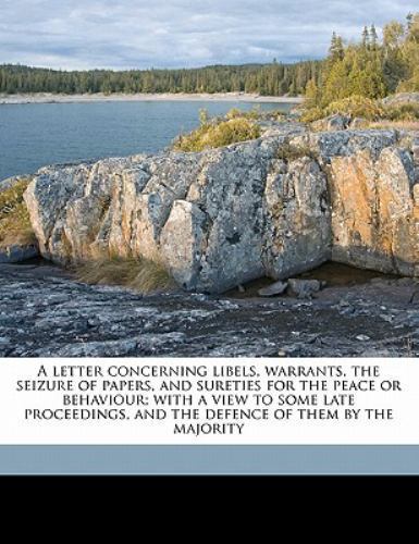 A Letter Concerning Libels, Warrants, Th by Almon, John, Like New Used, Free ...