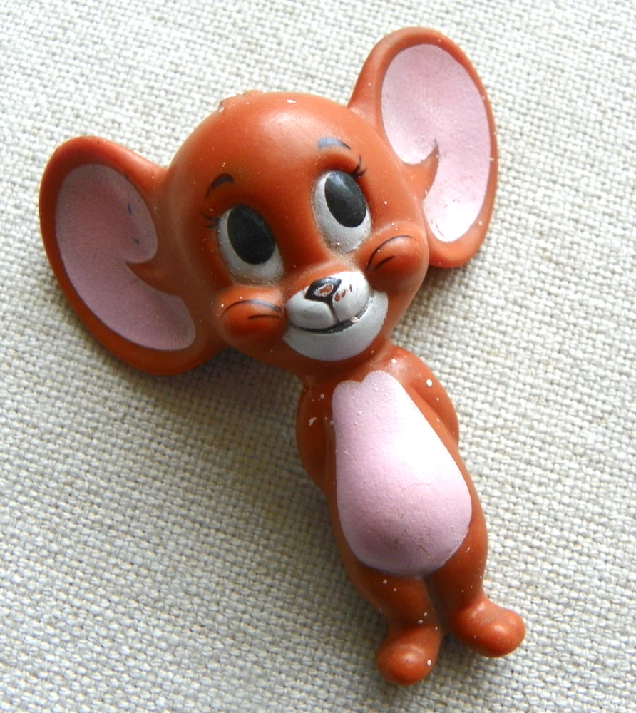 1965  Jerry Mouse Figure - From Mattel Tom Talking Hand Puppet - Vintage