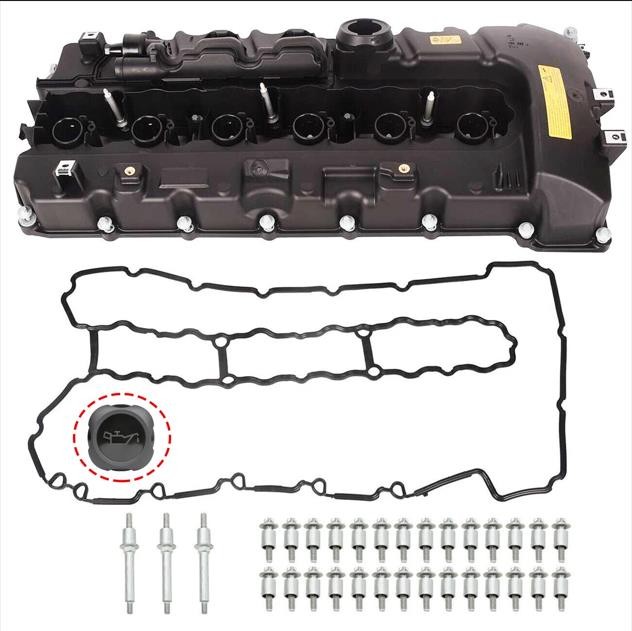 Valve Cover W/ Gasket & Bolts For BMW 135i 335i 535i 740i N54 Z4 X6 11127565284