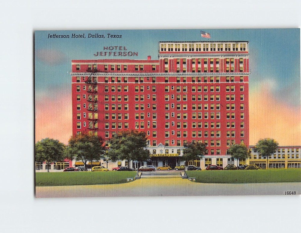 Postcard Jefferson Hotel, Dallas, Texas
