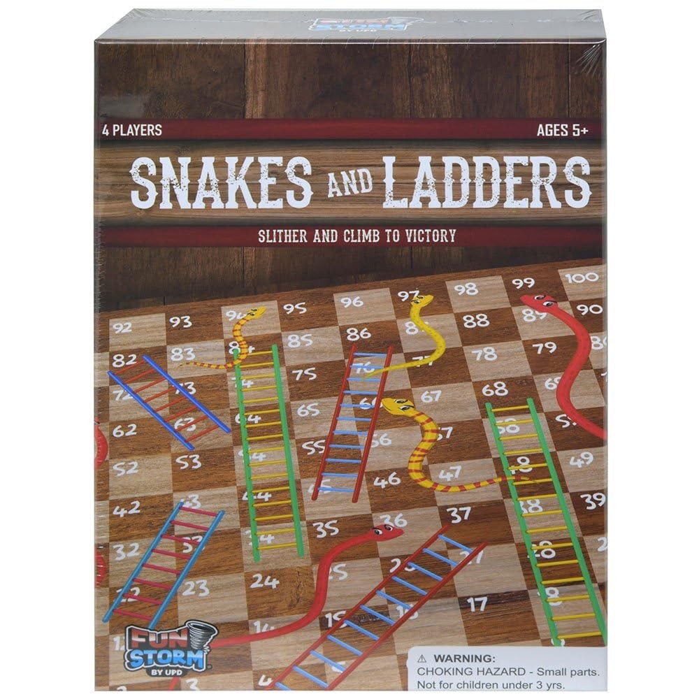 Classic Snakes & Ladders Game in Deluxe BoxAnother great item from Rarewaves USA | Free delivery!