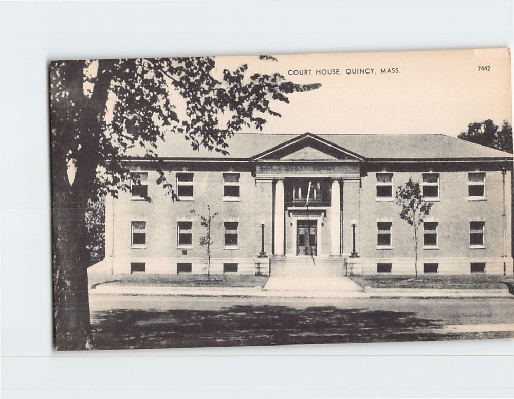 Postcard Courthouse Quincy Massachusetts USA