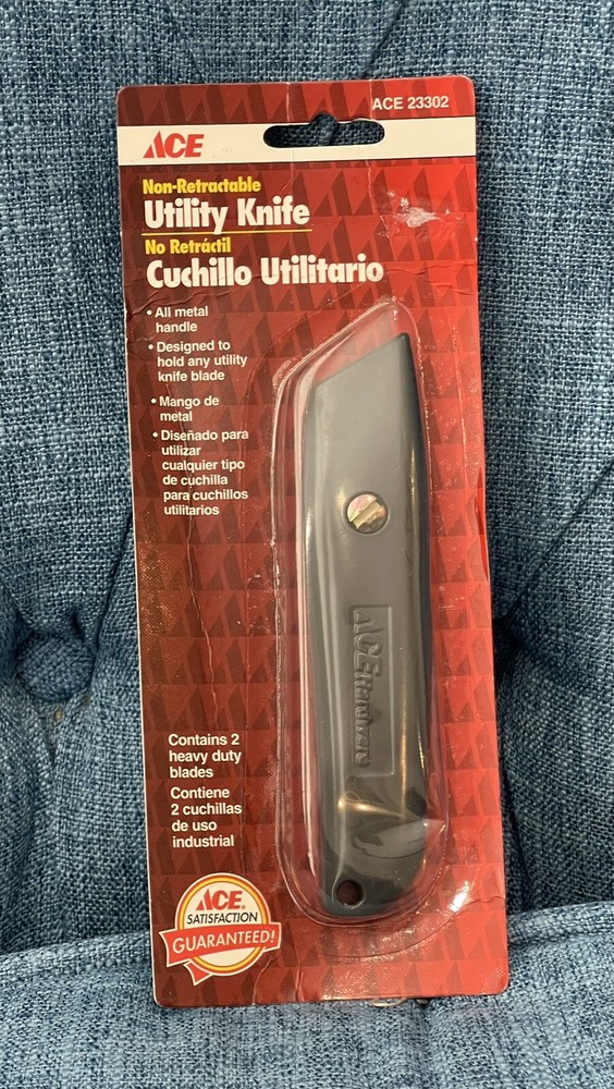 ACE Utility Knife 23302 Fixed Blade Heavy Duty Cutting Tool  -image