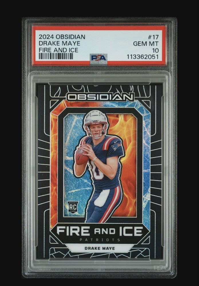 2024 Panini Obsidian - Fire and Ice Drake Maye #17 (RC) PSA 10 SP POP 13 🔥🔥