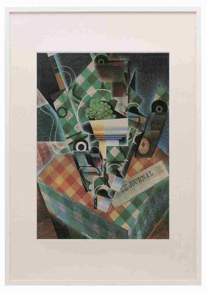 Still Life With Checked Tablecloth Juan Gris Abstract Art A3 A4 Framed Print Pi-image