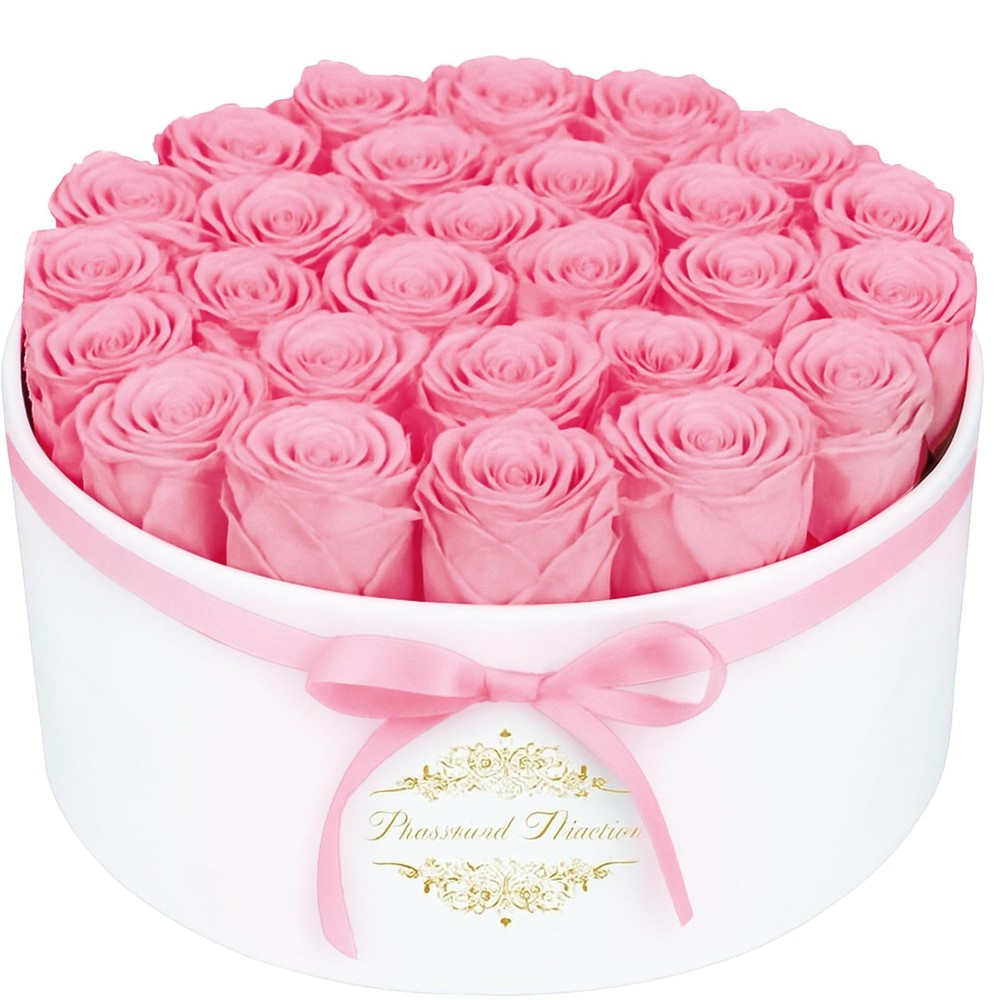 17 Forever Flowers in a Luxury Suede Box, Preserved Roses Birthday Gifts for