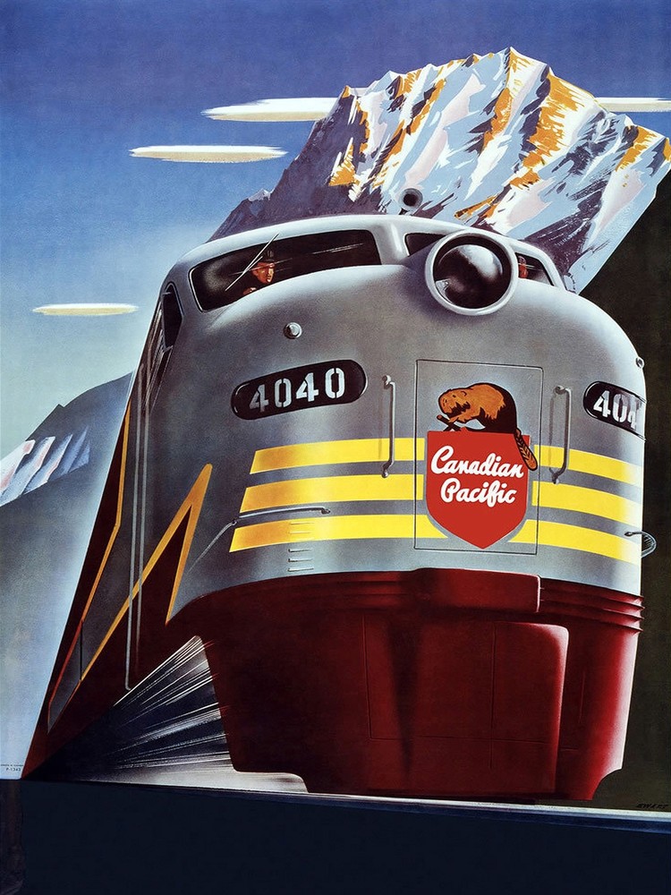 4151.Canada Pacific railways.4040 bullet train.POSTER.Home School art decor
