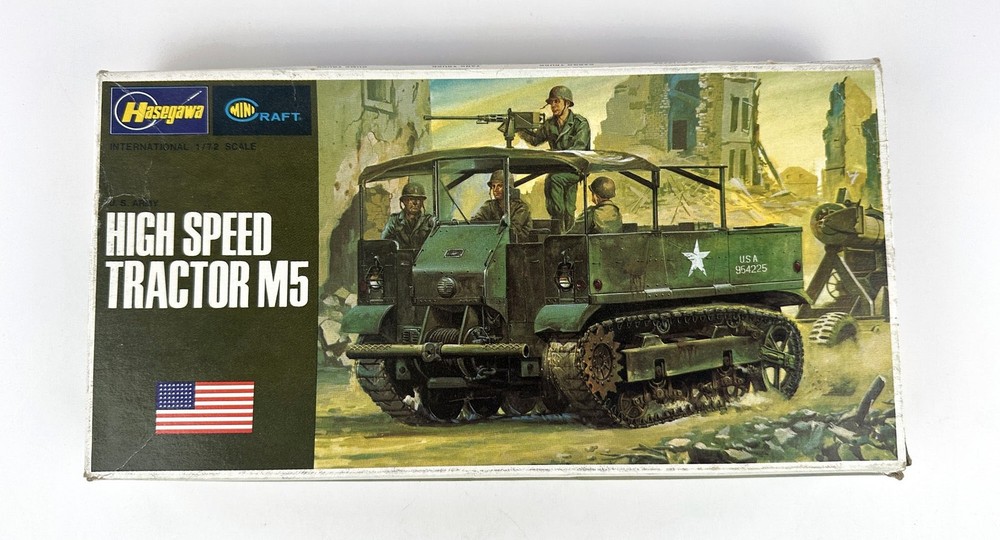 Hasegawa 720 U.S. Army High Speed Tractor M5 1/72 Scale Plastic Model Kit