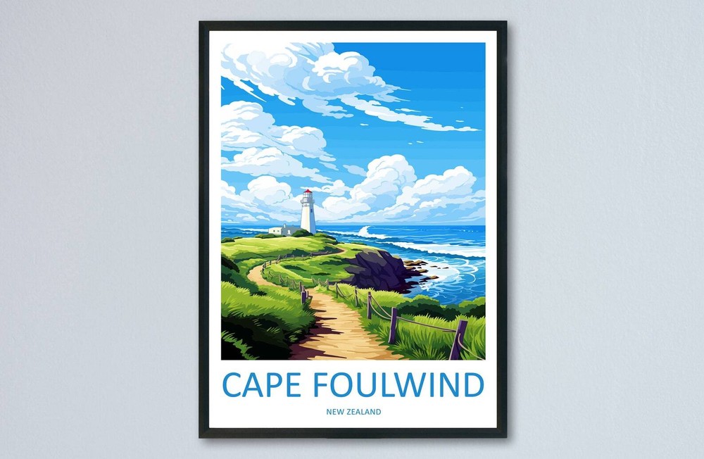 Cape Foulwind Travel Print Wall Art Cape Foulwind Wall Hanging Home Dcor Cape