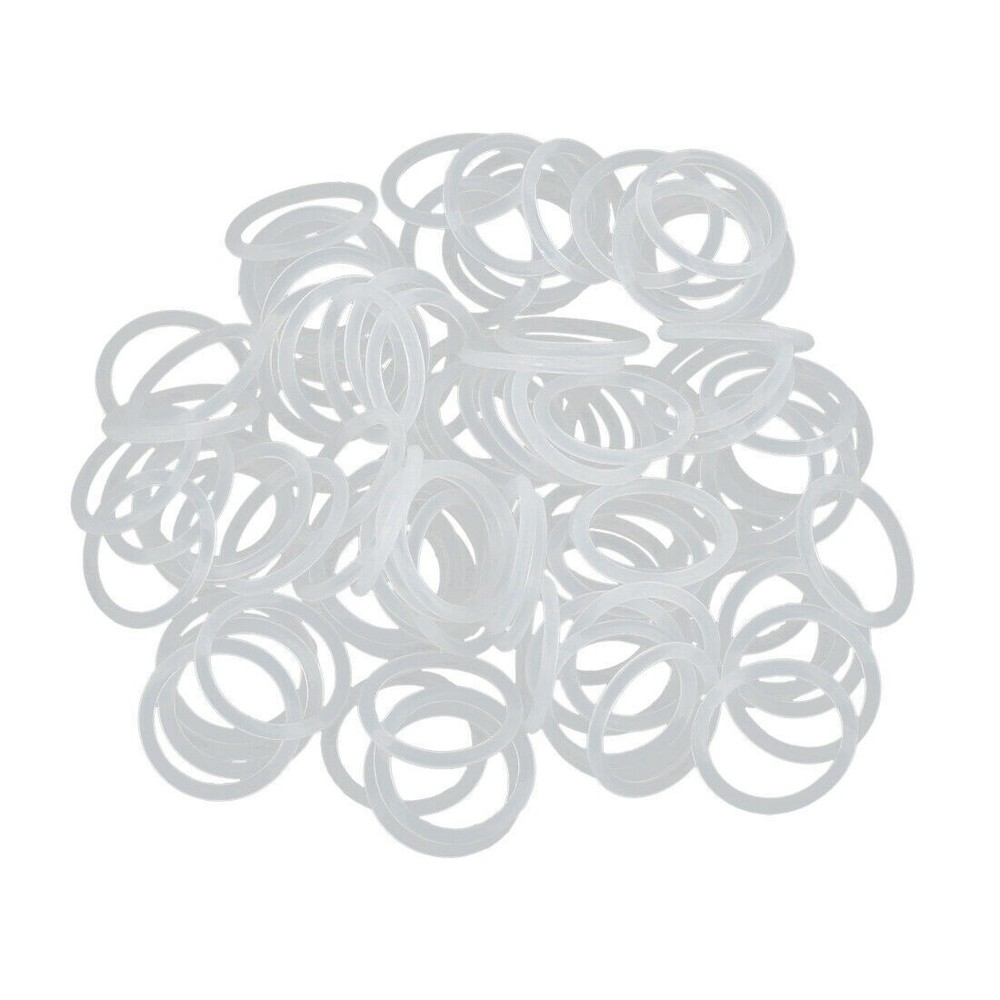 100Pcs Silicone O-Rings, 15mm OD, 12mm ID, 1.5mm Width, Seal Gasket White✦KD #am