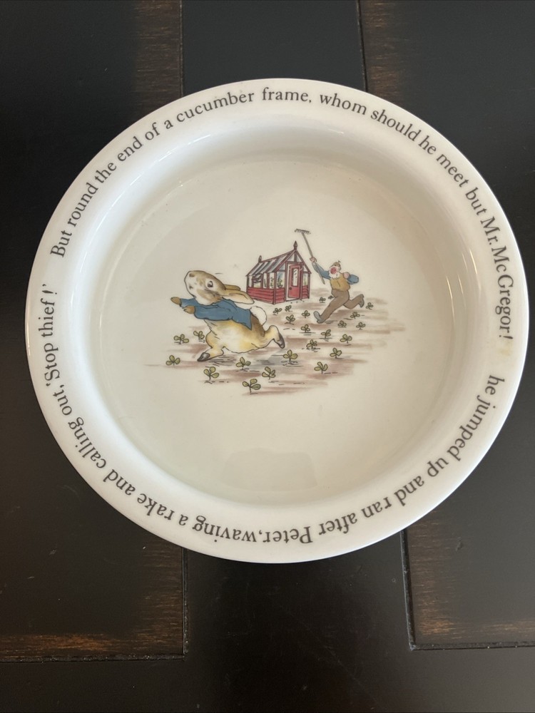 Vintage Peter Rabbit Porridge Cereal Bowl Wedgewood Made In England