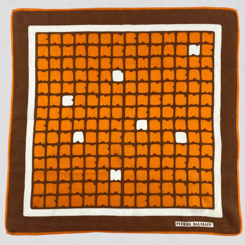 Vintage Pierre Balmain Handkerchief Neckerchief Bandana Pocket Square