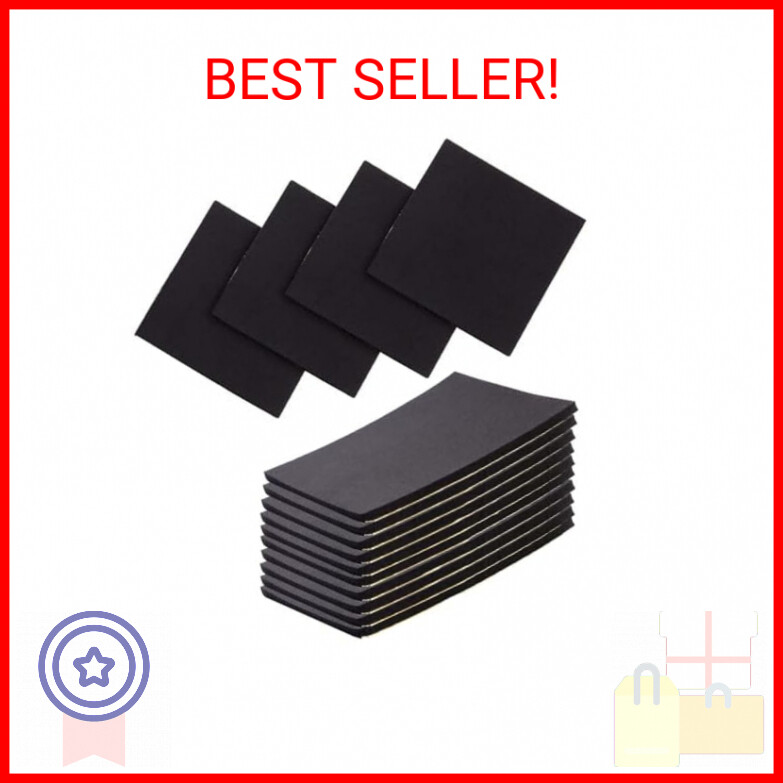 10 Pack Adhesive Foam Padding 1/4 Inch Thick Neoprene Rubber Sheets, Anti Vibrat