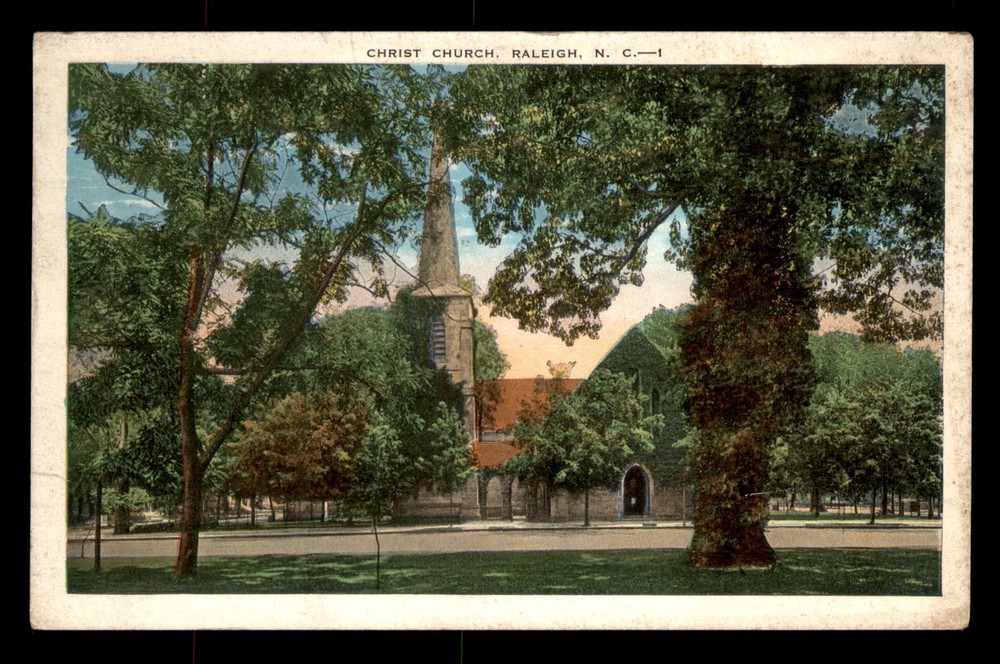 Christ Church Raleigh North Carolina NC Building Posted Postcard