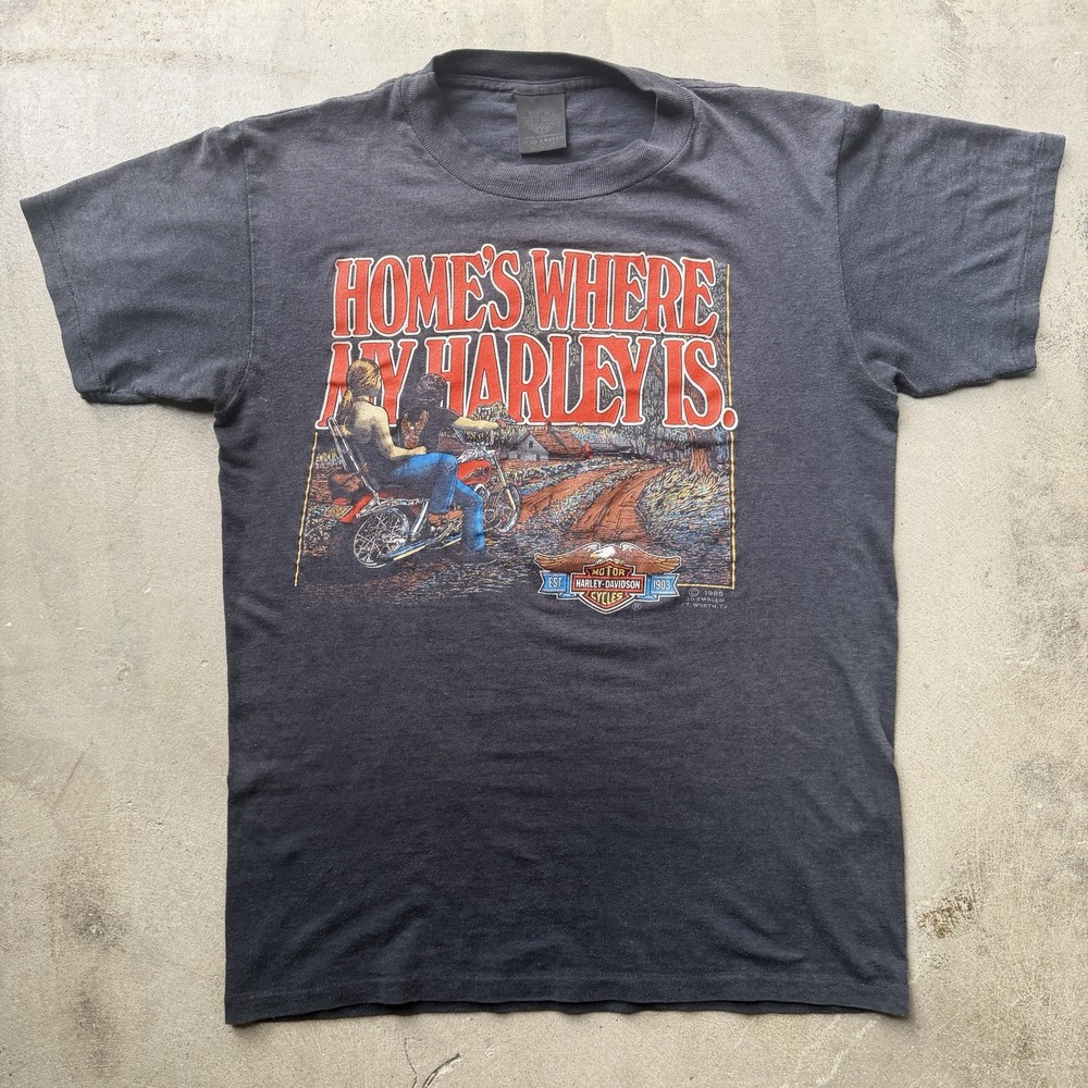 Vintage 1985 Harley Davidson 3D Emblem, Size Large Homes Where My Harley is. ART