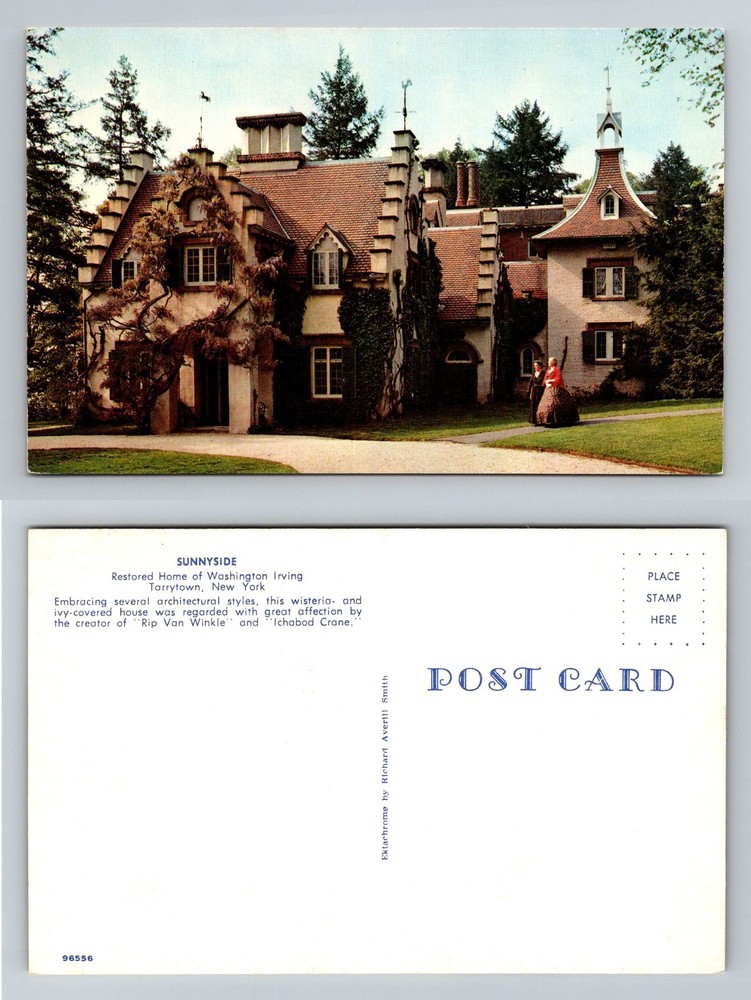 Tarrytown, NY-New York, Sunnyside Washington Irving Home Vintage Postcard