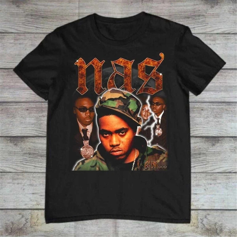 nas illmatic music 90's rapper Cotton T Shirt Full Size S-5XL QT1937