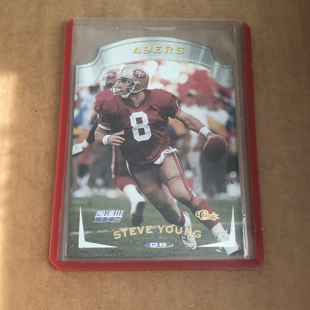 1996 Pro Line III DC Steve Young #26 Die Cut Football Card San Francisco 49ers