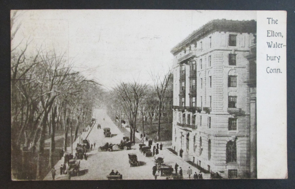The Elton Hotel Waterbury CT Posted DB Postcard