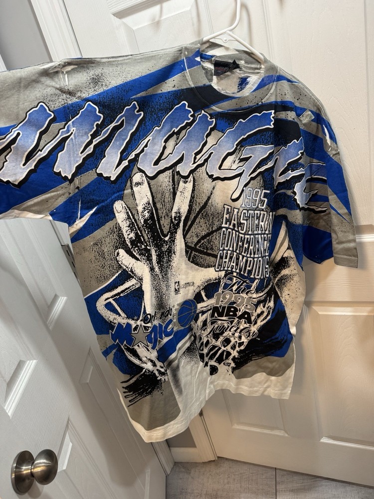 Vintage 1995 Orlando Magic Eastern Conference Champions AOP T-Shirt Size XL