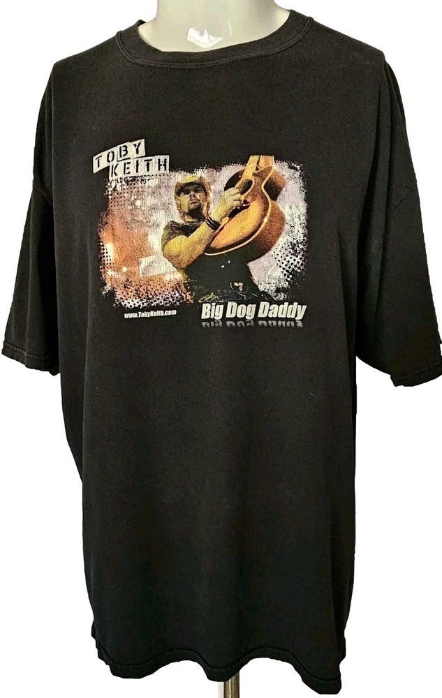 Vintage Original 2007 Toby Keith Big Dog Daddy Tour T-Shirt Tee Black Anvil 2XL