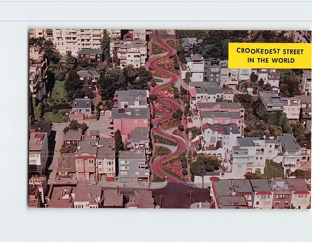Postcard Lombard Street San Francisco California USA