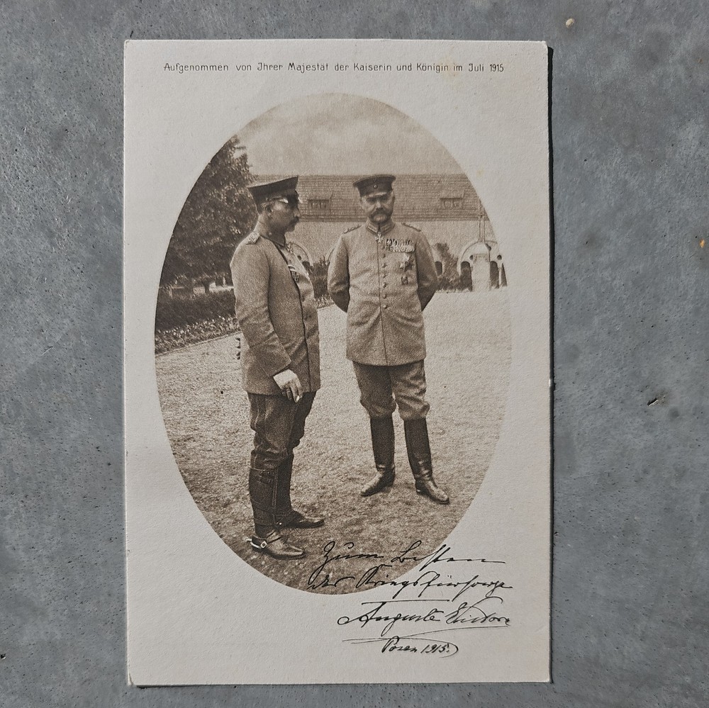 German WW1 Postcard Kaiser Wilhelm II & Field Marshal von Hindenburg 1915 Unsent