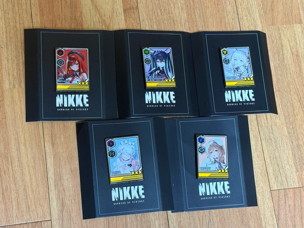 GODDESS OF VICTORY: NIKKE 2025 Pop-Up Store Badge 5 Type SET Official MD