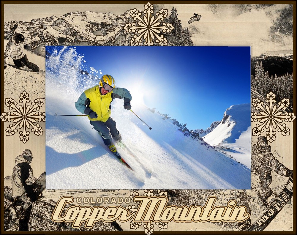 Copper Mountain Colorado Laser Engraved Wood Picture Frame Landscape (4 x 6)