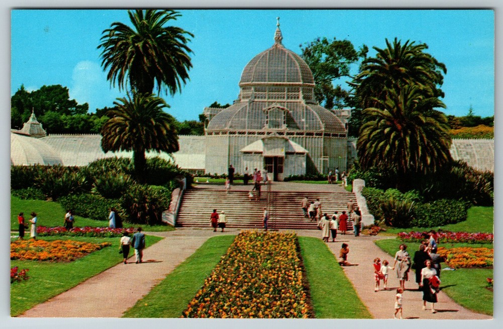 THE CONSERVATORY Golden Gate Park San Francisco CA Vtg Postcard