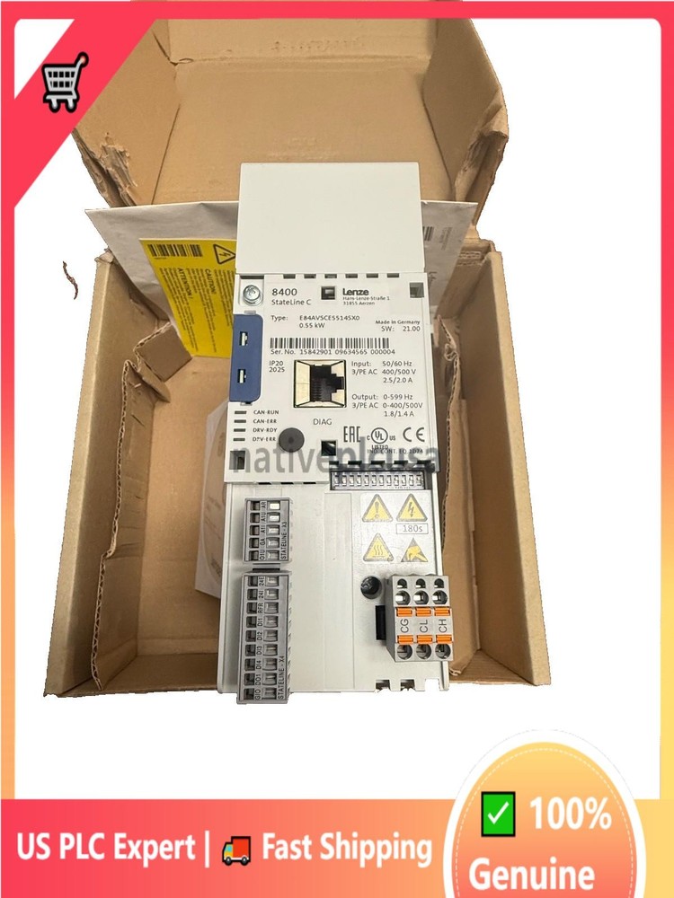 Lenze E84AVSCE5514SX0 Inverter Drive 8400 Series 5.5 kW 3-Phase NOB