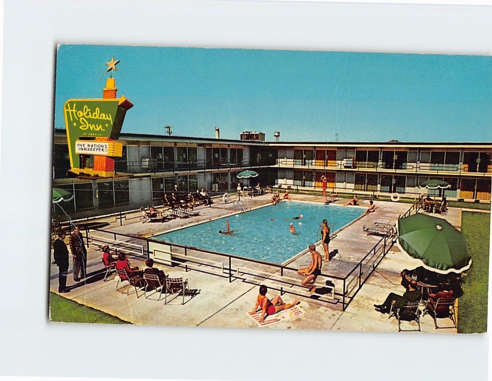 Postcard Pool View Holiday Inn East Peoria Illinois USA
